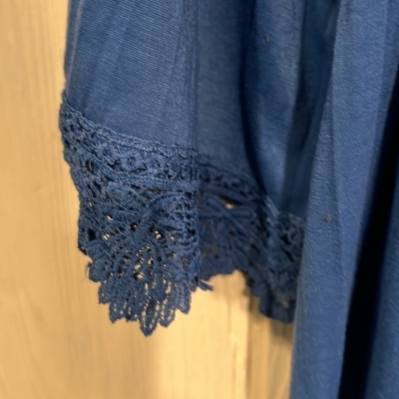 French LAUNDRY PEASANT BLOUSE size m - Picture 2 of 8